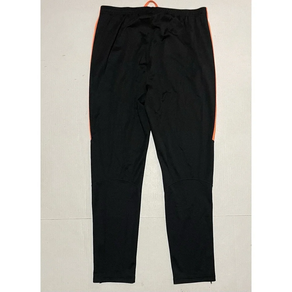 Nike DRI-FIT Academy Soccer Pants Mens XL Black Neon Joggers Tapered Ankle Zip